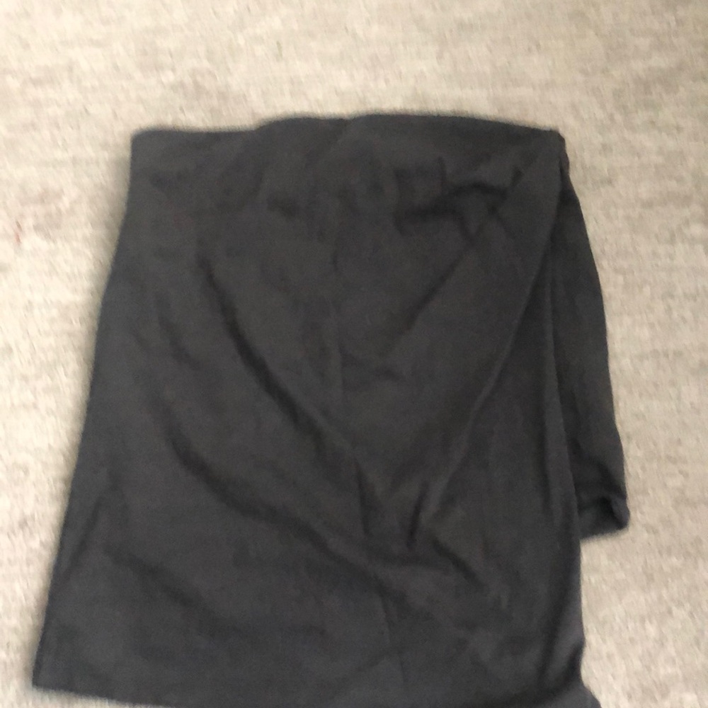 Zara set.. Heavy cotton baggy pants and asymmetrical strapless top.
